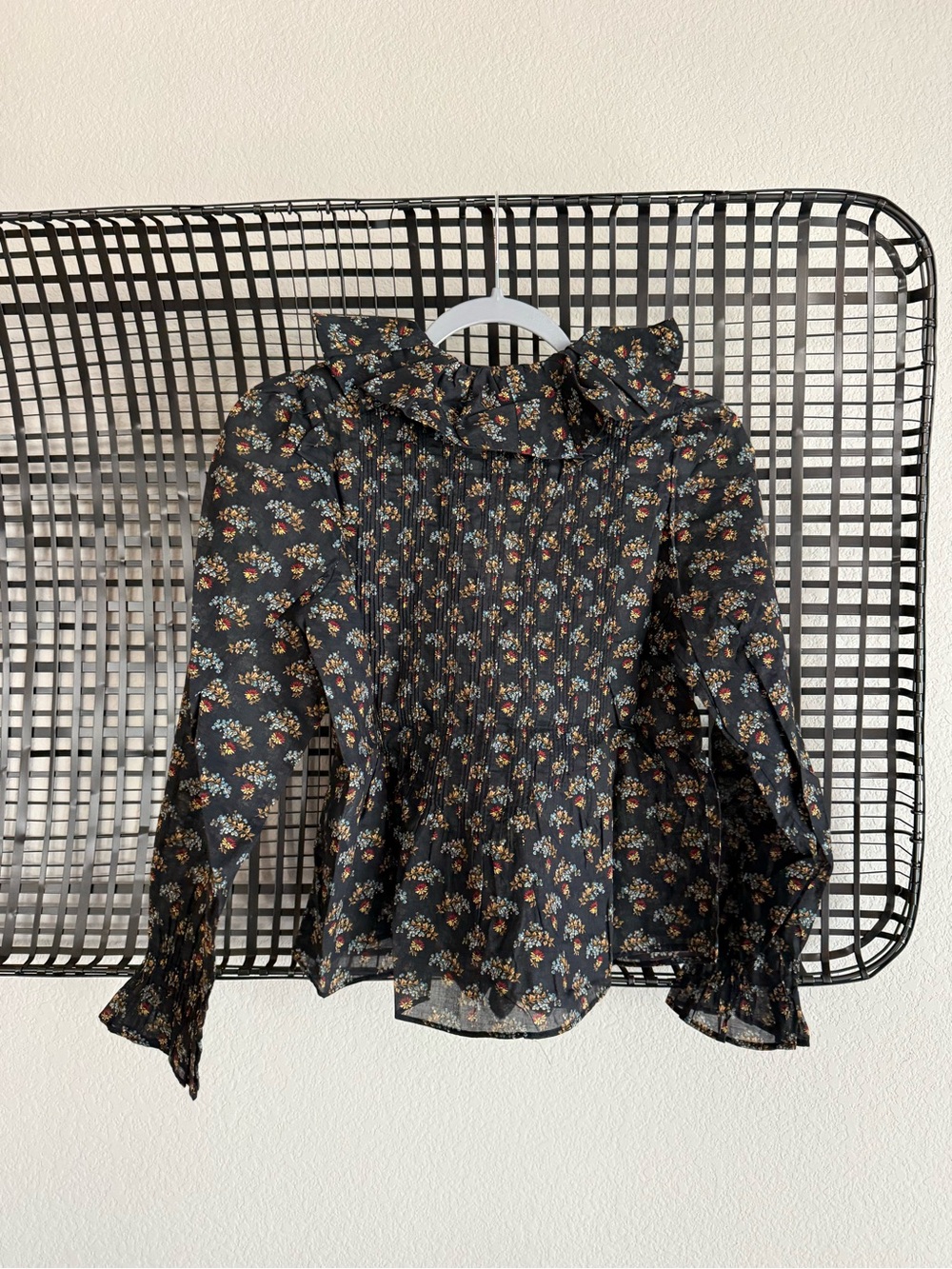Doen hardy organic cotton voile ruffled top floral - Picture 5 of 9
